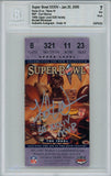 Kurt Warner Signed St Louis Rams Grade 7 Ticket Stub SB MVP Beckett 40350