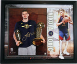 Jokic Finals Trophies AutographedDenver Nuggets16x20 Photo Shadow Frame(Beckett)