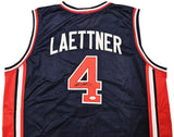 TEAM USA CHRISTIAN LAETTNER AUTOGRAPHED SIGNED BLUE JERSEY JSA STOCK #215710