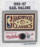 Jazz Karl Malone Signed 1996-97 White Mitchell & Ness Swingman Jersey BAS Wit