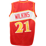 Dominique Wilkins Autographed Pro Style Red XL Jersey Beckett Witness 49735