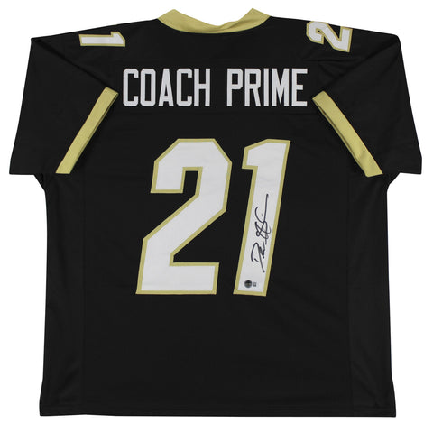 Colorado Deion Sanders Signed Coach Prime Black Pro Style Jersey BAS Witnessed 2
