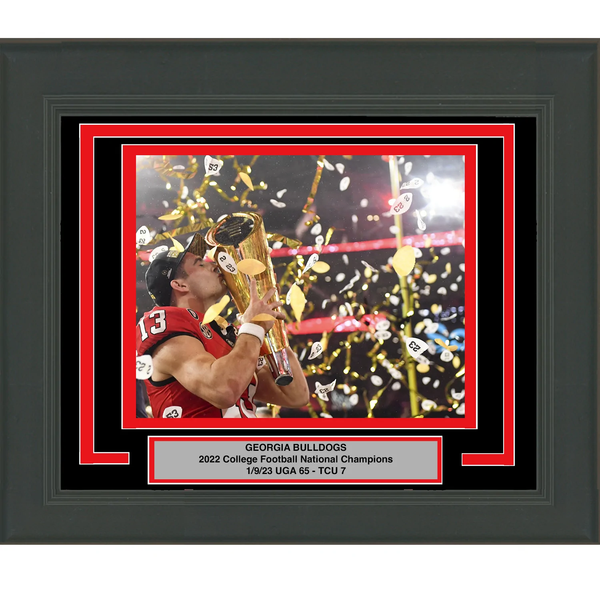 Framed Stetson Bennett Georgia 2022 National Champions 8x10 NCAA Football Photo