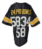 Ham Lambert Russell Signed Custom Black Pro-Style Football Jersey JSA W532226