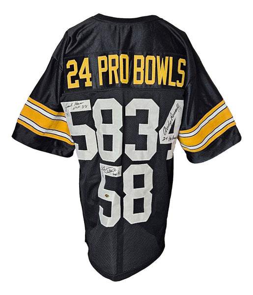 Ham Lambert Russell Signed Custom Black Pro-Style Football Jersey JSA W532226