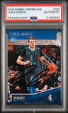 Luka Doncic Authentic Signed 2018 Panini Chronicles #183 Rookie Card PSA Slabbed