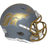 Peyton Manning Autographed Denver Broncos Slate Mini Helmet FAN 43694