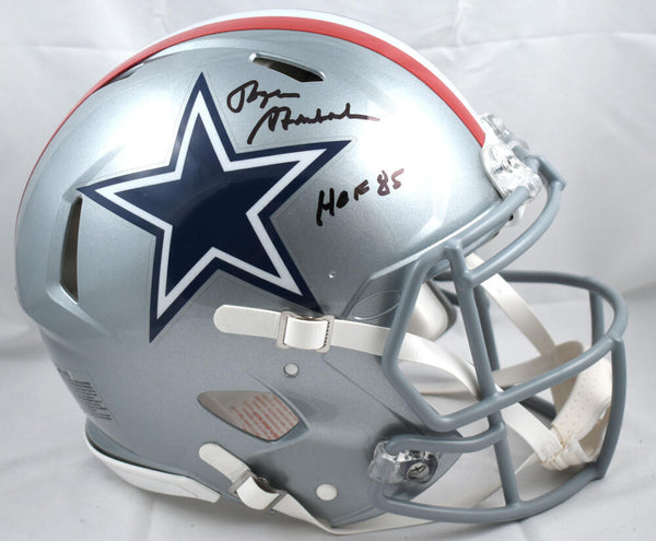 Roger Staubach Signed Cowboys F/S 1976 Speed Authentic Helmet w/HOF Roger Staubach Signed Cowboys F/S 1976 Speed Authentic Helmet w/HOF