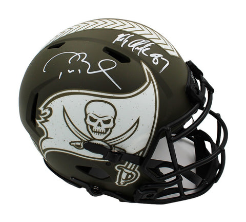 Tom Brady & Rob Gronkowski Signed Tampa Bay Buccaneers Speed Auth STS NFL Helmet