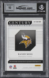 Randy Moss Signed 2020 National Treasures CM Silver #76 Card Auto 10! BAS Slab