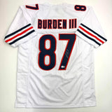 Autographed/Signed Luther Burden Chicago White Football Jersey Beckett BAS COA