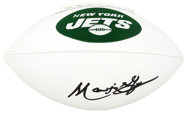 Mark Gastineau Signed Wilson New York Jets White Logo Football - (SCHWARTZ COA)