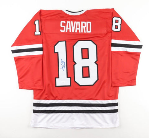 Denis Savard Signed Chicago Blackhawks Jersey Inscribed HOF 2000 (JSA COA)
