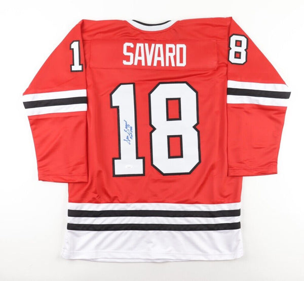 Denis Savard Signed Chicago Red Hockey Jersey (JSA)
