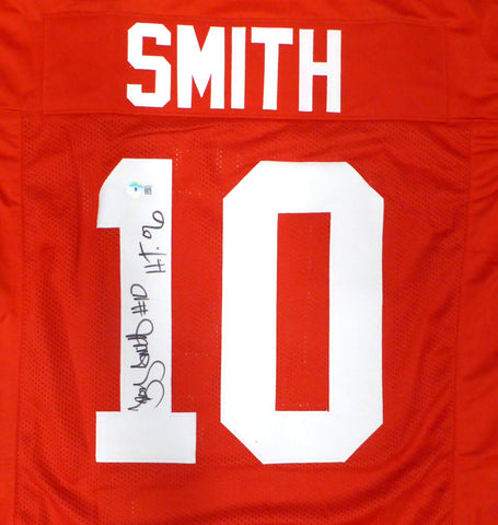 Ohio State Troy Smith Autographed Signed Red Jersey "HT 06" Beckett QR #WZ80695