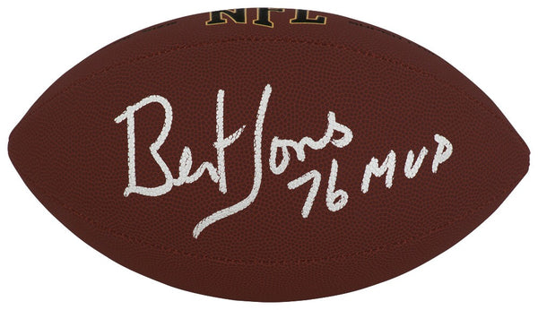 Bert Jones Signed Wilson Super Grip F/S NFL Football w/76 MVP - (SCHWARTZ COA)