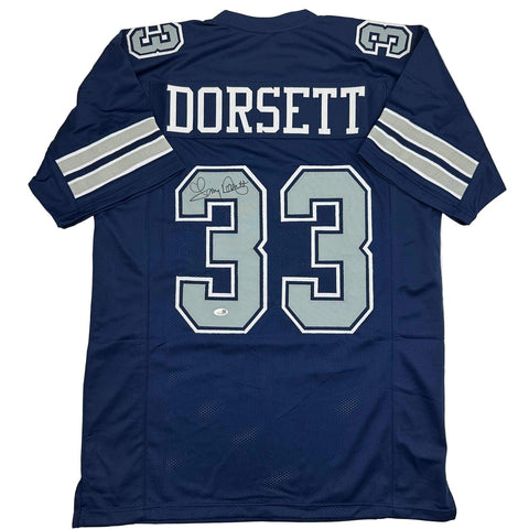 Autographed/Signed Tony Dorsett Dallas Dark Blue Football Jersey JSA COA Auto