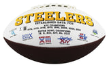 Steelers Jack Sawyer Signed Rawlings White Panel Logo Football BAS Witnessed