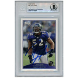 Ray Lewis Autographed/Signed 2009 Topps #40 Trading Card Beckett 52922