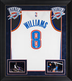 Thunder Jalen Williams Signed White Nike Association Edition Framed Jersey JSA
