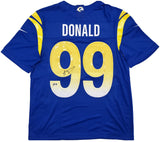 RAMS AARON DONALD AUTOGRAPHED BLUE NIKE DRI FIT JERSEY SIZE L BECKETT 241359