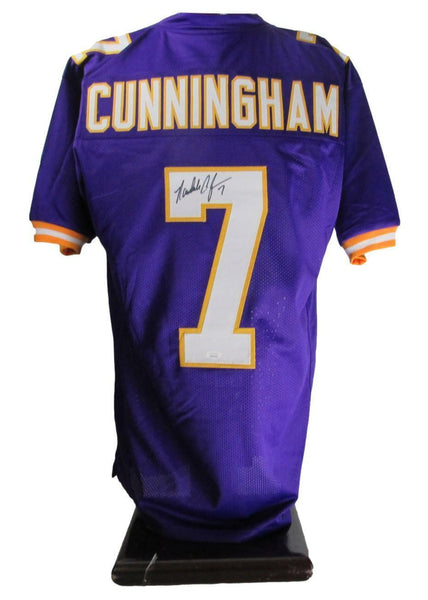 Randall Cunningham Signed Vikings Purple Custom Football Jersey JSA 163807
