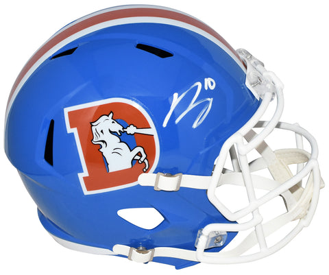 BO NIX SIGNED DENVER BRONCOS THROWBACK FULL SIZE SPEED HELMET BECKETT