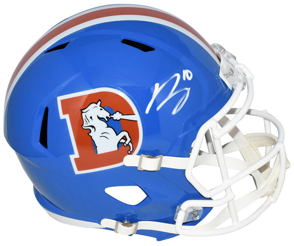 BO NIX SIGNED DENVER BRONCOS THROWBACK FULL SIZE SPEED HELMET BECKETT