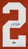 Texas Matthew Golden Authentic Signed Burnt Orange Pro Style Jersey BAS Witness