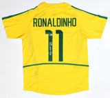 Ronaldinho Autographed Brazil Home Soccer Jersey #11 - Beckett Holo *M