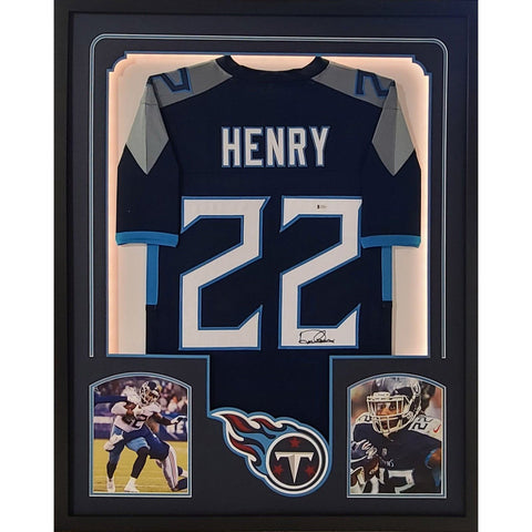 Derrick Henry LED Autographed Signed Framed Tennessee Titans Jersey BECKETT
