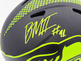 BYRON MURPHY II AUTOGRAPHED SEAHAWKS ECLIPSE BLACK FULL SIZE HELMET MCS 235596
