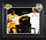 Magic Johnson & Larry Bird Signed 16x20 Framed Retirement Photo BAS Witnessed 2