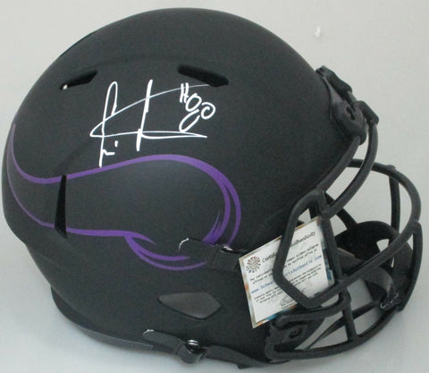 Vikings CRIS CARTER Signed Full Size Riddell Replica ECLIPSE Speed Helmet AUTO