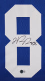 Hakeem Nicks Authentic Signed Blue Pro Style Framed Jersey Autographed BAS