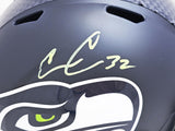CHRIS CARSON SIGNED SEAHAWKS BLUE FULL SIZE HELMET (BUBBLING) FANATICS 216807