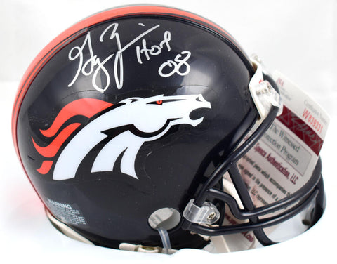 Gary Zimmerman Autographed Denver Broncos Mini Helmet W/ HOF- JSA W *Silver