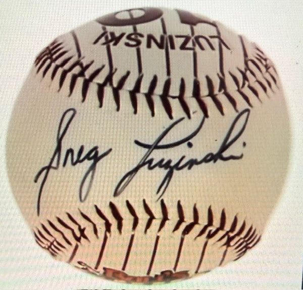 Greg Luzinski Signed Bull's BBQ Baseball (JSA COA) Philadelphia Phillies Slugger