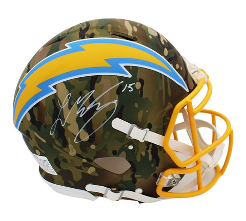 Ladd McConkey Signed Los Angeles Chargers Speed Authentic Camo NFL Helmet