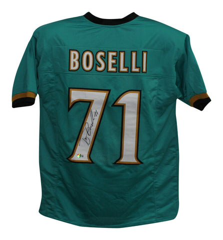 Tony Boselli Autographed/Signed Pro Style Teal XL Jersey BAS 33188