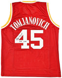 HOUSTON ROCKETS RUDY TOMJANOVICH AUTOGRAPHED RED JERSEY "HOF 2020" JSA 215754