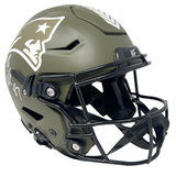 Rob Gronkowski Julian Edelman Patriots Dual Signed Salute SpeedFlex Helmet JSA
