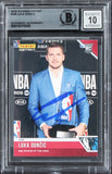 Mavericks Luka Doncic Signed 2018 Panini Instant #195 RC Auto 10! BAS Slabbed
