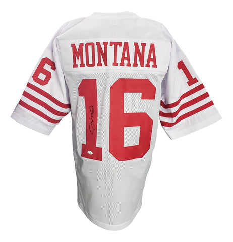 Joe Montana Signed Custom White Pro-Style Football Jersey JSA