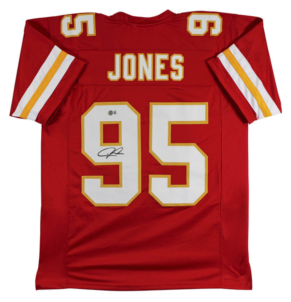 Chris Jones Authentic Signed Red Pro Style Jersey Autographed BAS