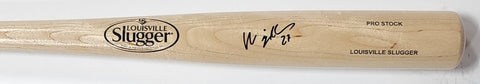 Brewers Shortstop WILLY ADAMES Signed Louisville Slugger Blonde Bat AUTO - JSA