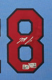 SUEDE FRAMED ST LOUIS CARDINALS NOLAN ARENADO AUTOGRAPHED JERSEY FANATICS HOLO