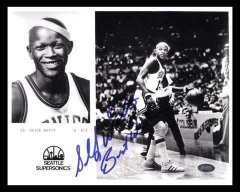 Donald Slick Watts Autographed 8x10 Photo Seattle Supersonics MCS Holo #87372