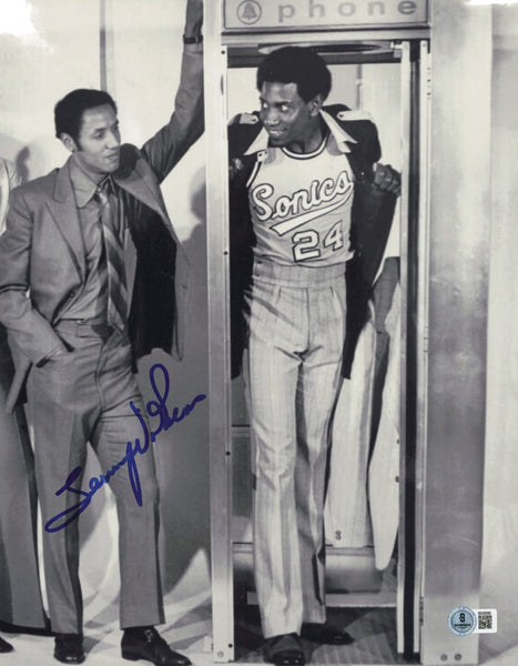 Lenny Wilkens Autographed 11x14 Photo Seattle Supersonics Beckett QR #SB30696