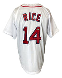 Jim Rice Boston Signed White Baseball Jersey 78 AL MVP BAS
